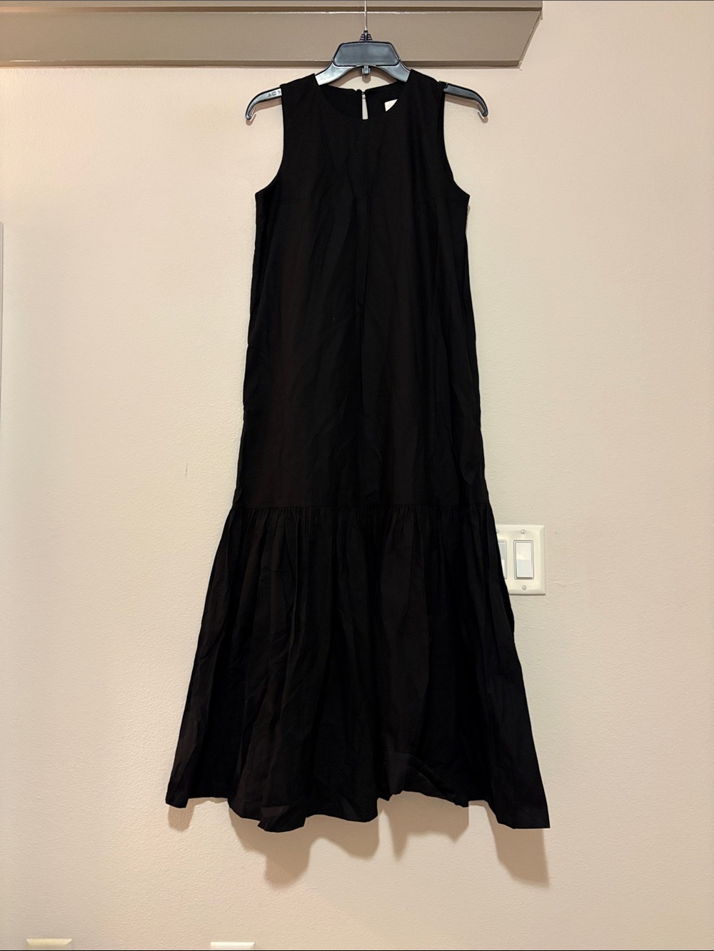 Frankie Shop Loulou Flouncy Hem Midi Dress in Black SZ XS EUC - Picture 3 of 5